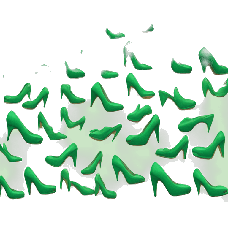 Green high heels emoji