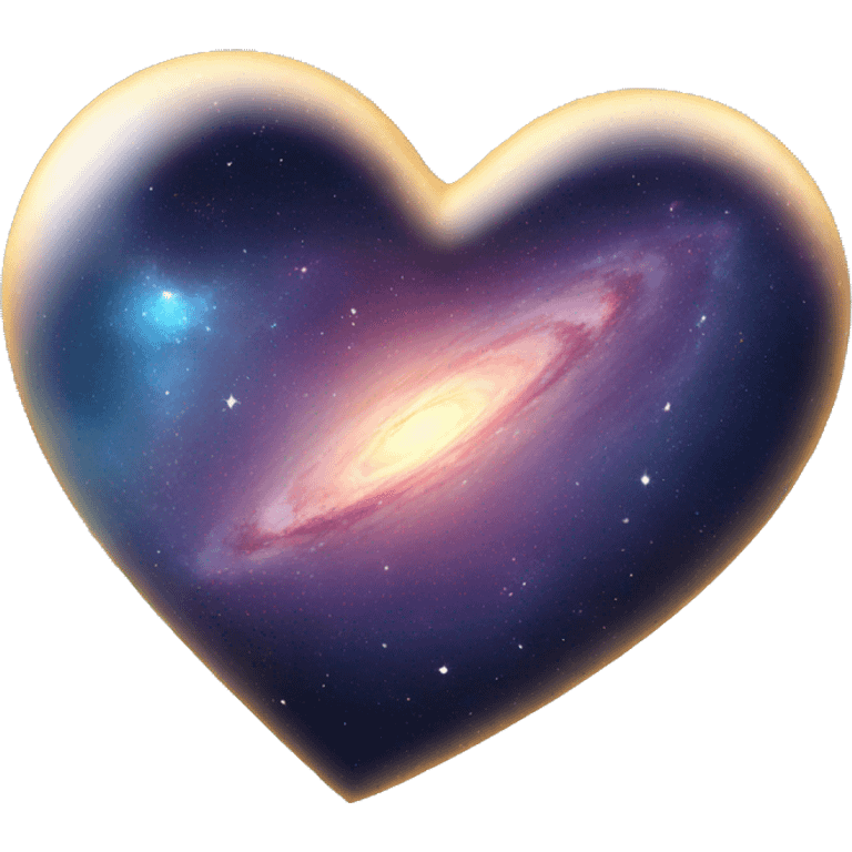 galaxy in 3d heart emoji