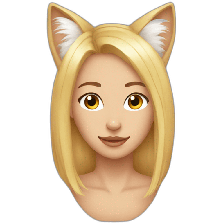 sexy blonde cat ears emoji