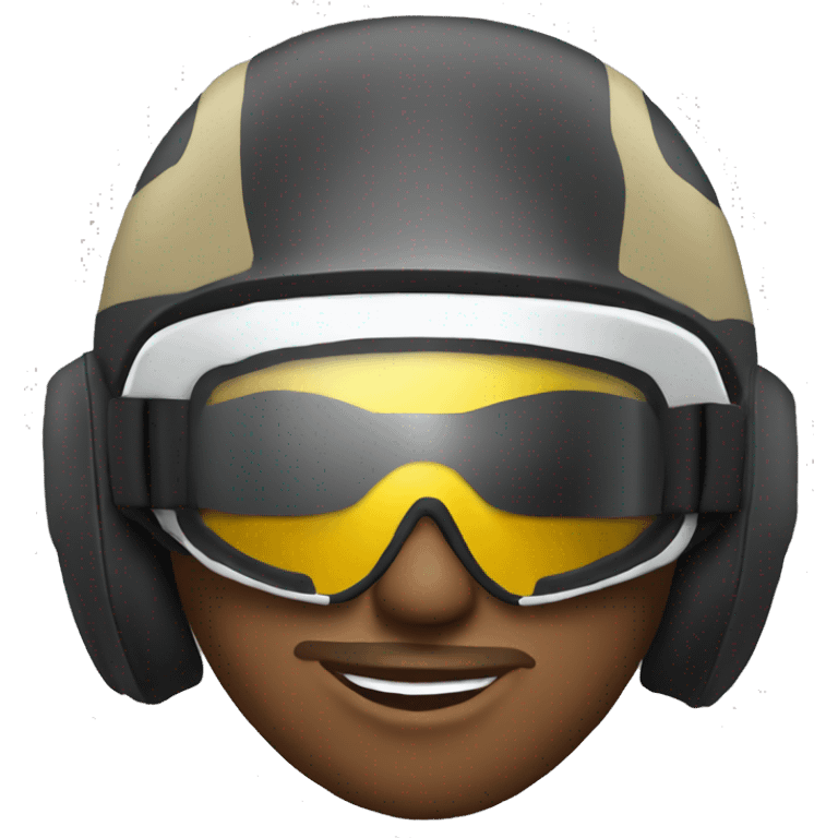 Guy in motorcross helmet showing 👌 also with speciall full cover glasses emoji