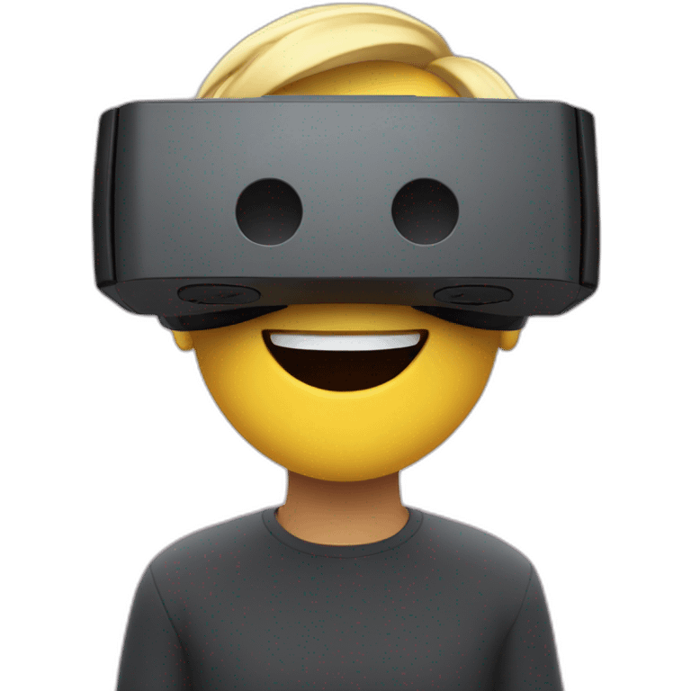 smilie face in VR headset emoji