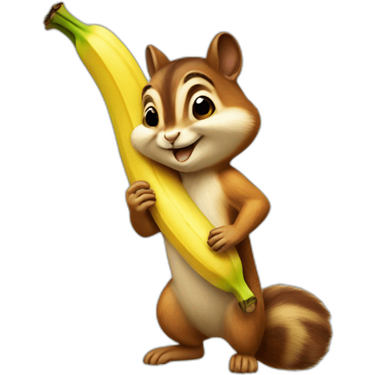 chipmunk-with-banana-in-hand emoji