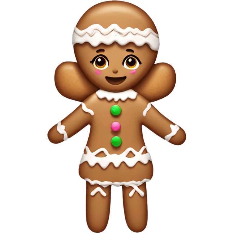 Girly gingerbread cookie emoji