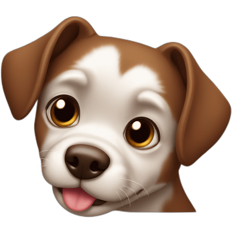 Chien avec chocolat emoji