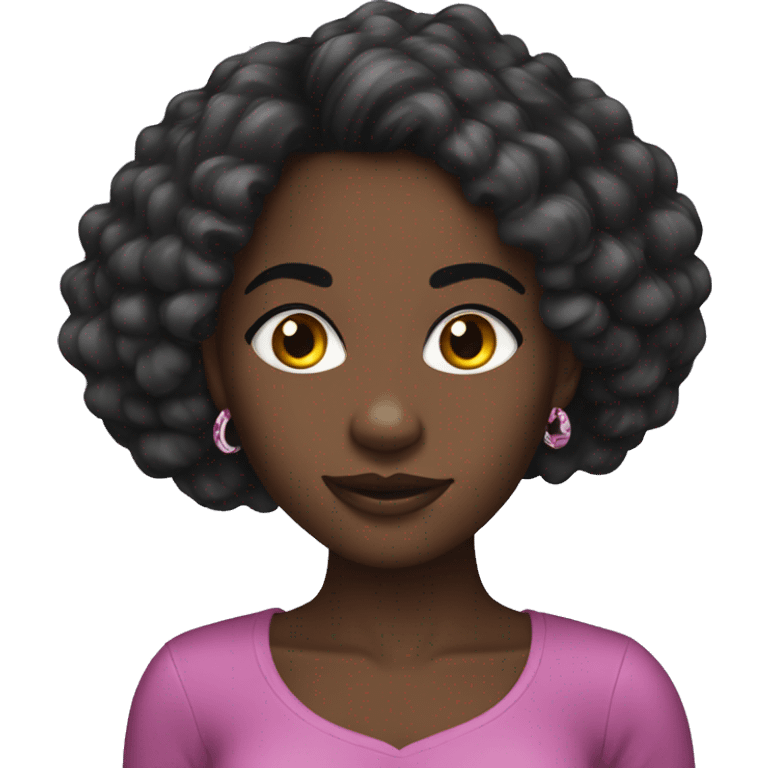 Coquette black girl emoji