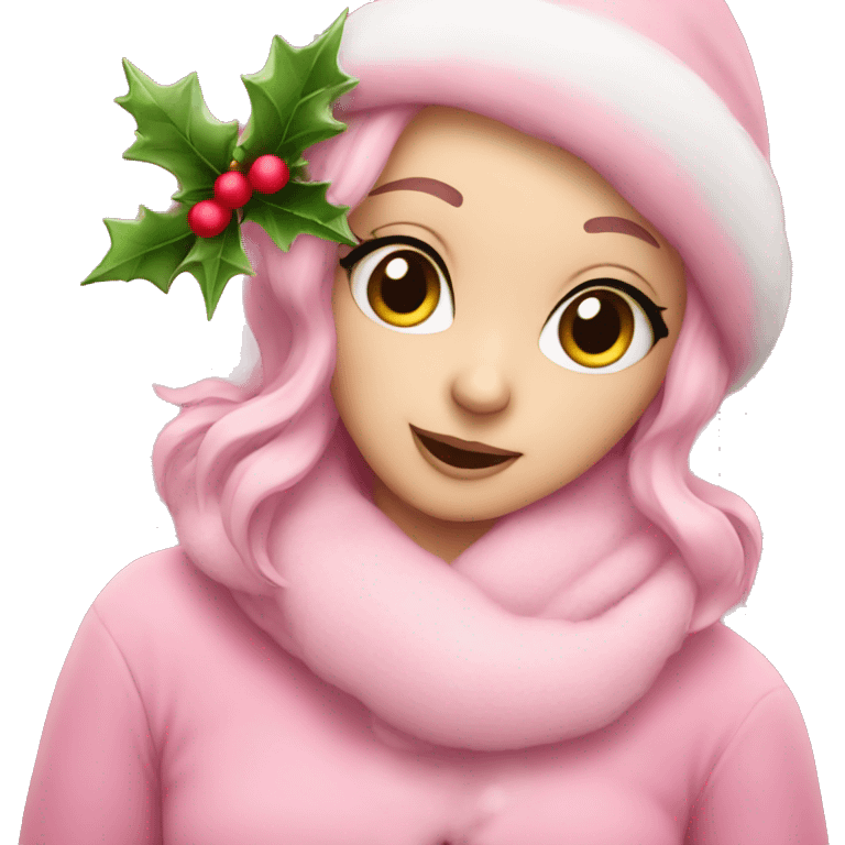 Cute Pink Christmas  emoji