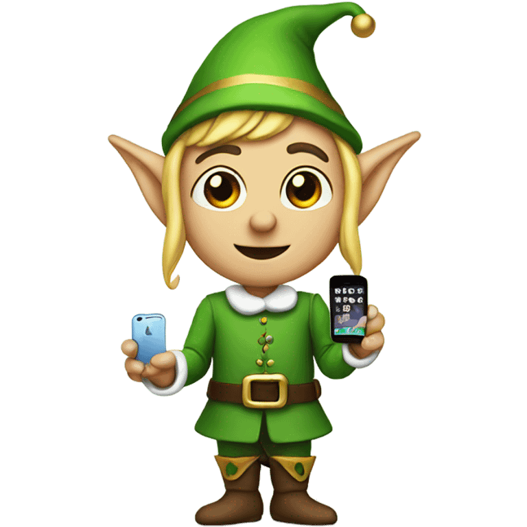 Elf with a iPhone  emoji