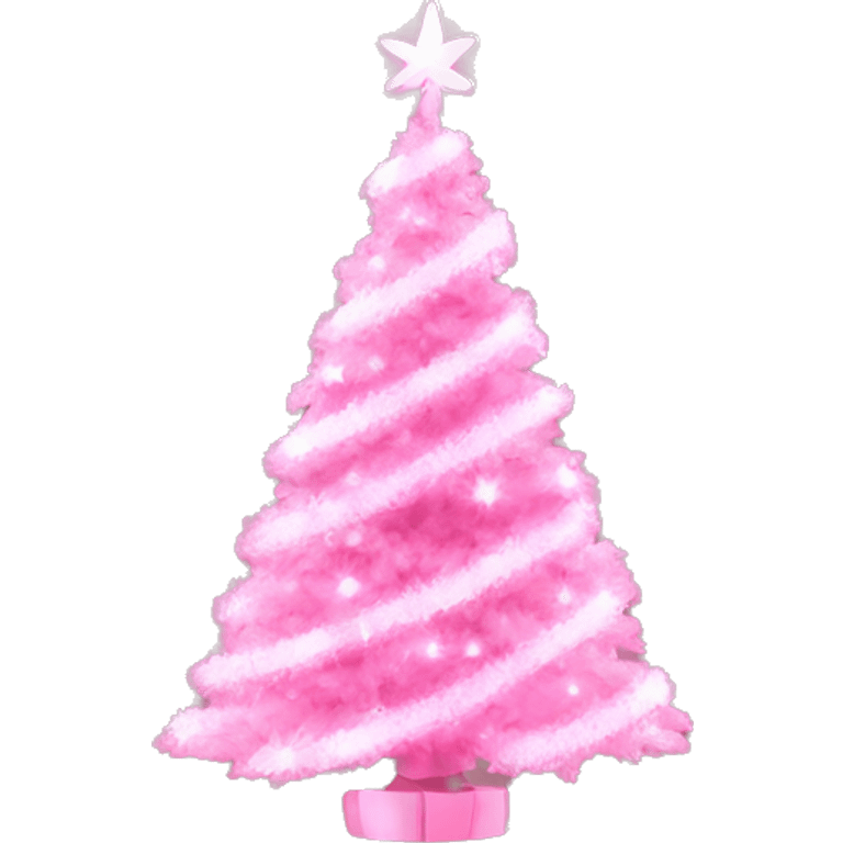 aesthetic pink christmas tree emoji