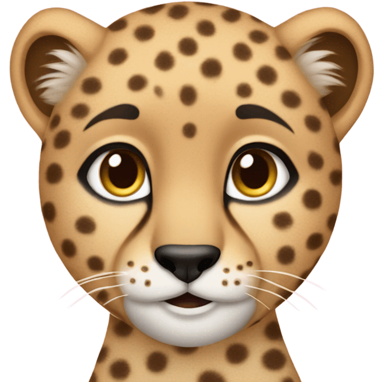 Soft pink Cheetah emoji