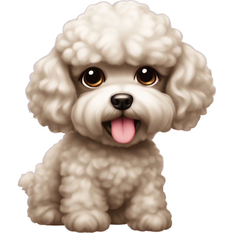 Poodle shitzu girly puppy emoji