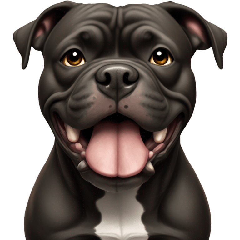 Black american bully with blunt emoji