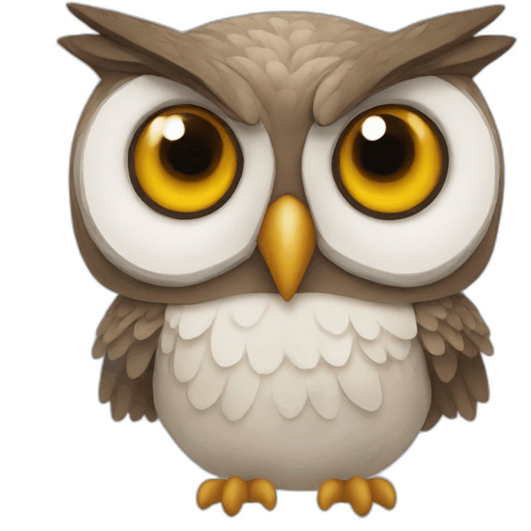 An owl emoji