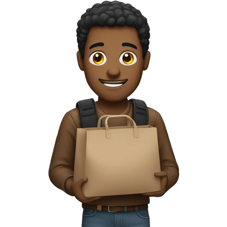 A guy with a verizon bag emoji