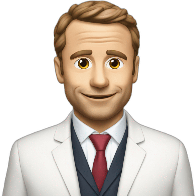 Macron mange un macaron emoji