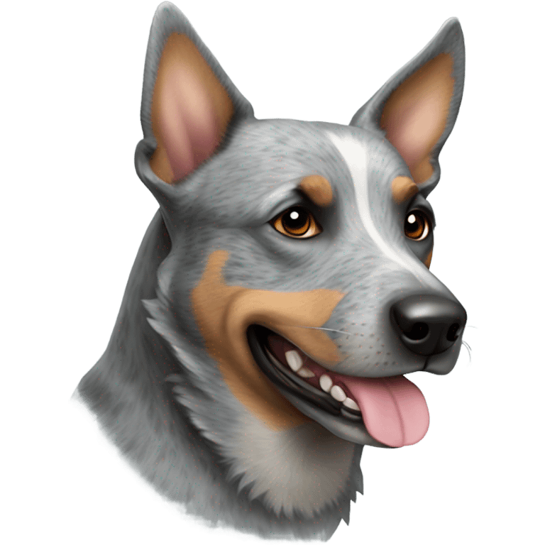 grey australian cattle dog emoji