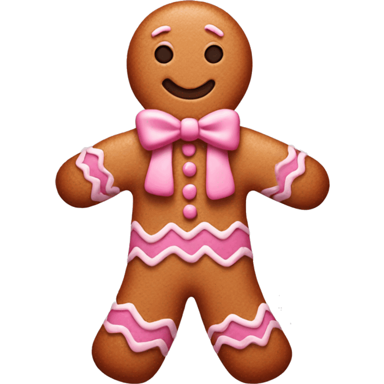 Pink Gingerbread man emoji