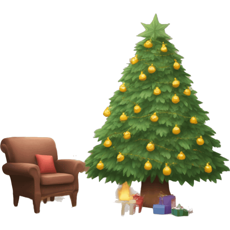 Cozy christmas tree emoji