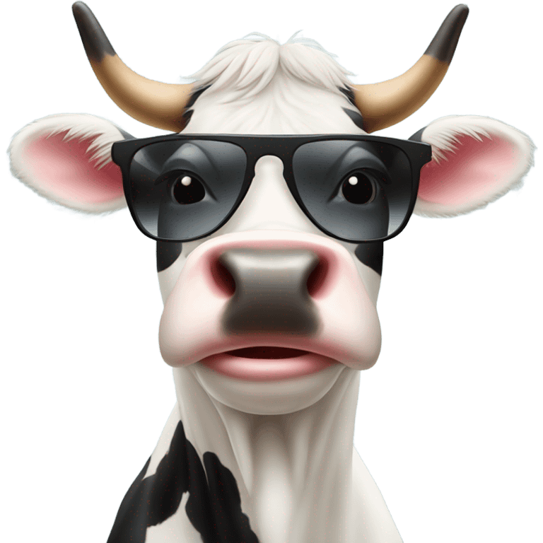 Cow wearing sun glasses  emoji