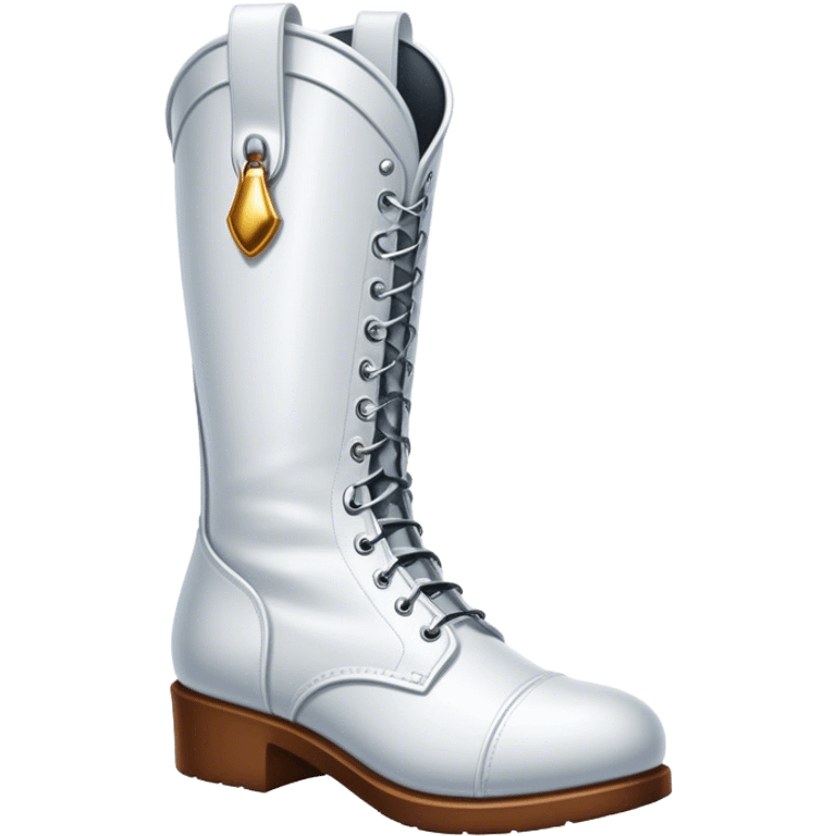 white drill team boot emoji