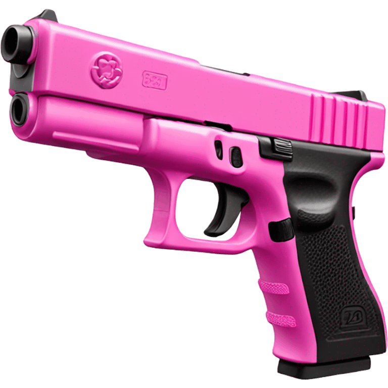 pink glock with a bow  emoji