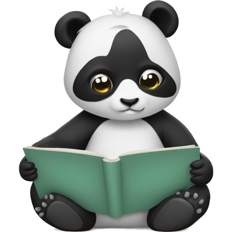 Panda reading emoji