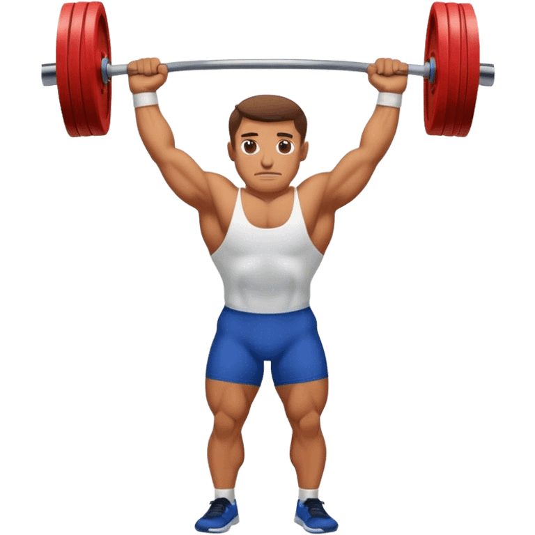 Men weightlifting emoji