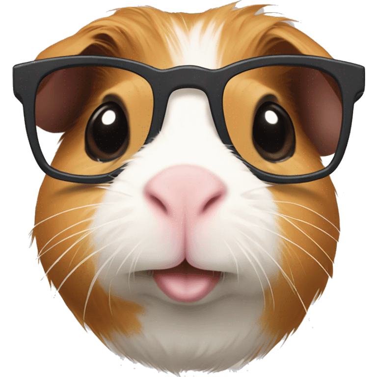 Guinea pig with glasses  emoji