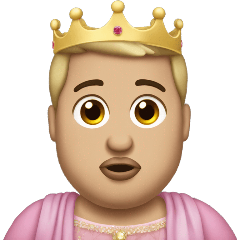 Fat Kanye west in a princess dress emoji