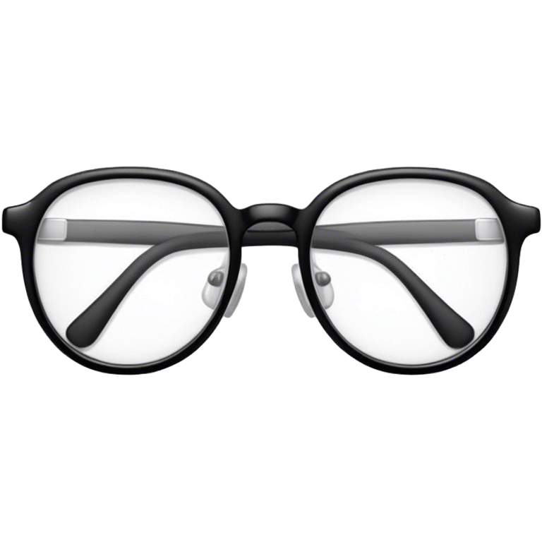 Standard black-framed glasses with a simple and classic design emoji