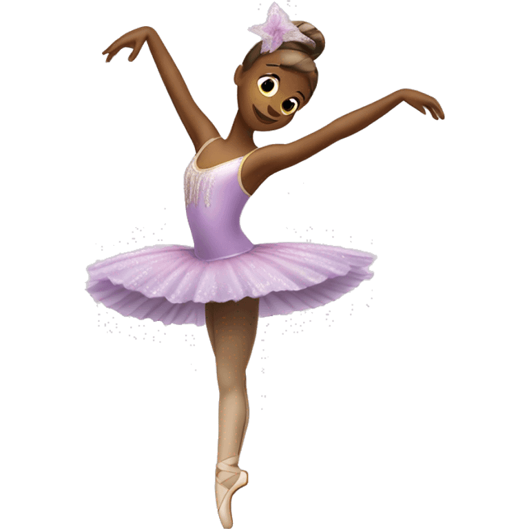 A sugar plum fairy ballerina performing pas de deux  emoji