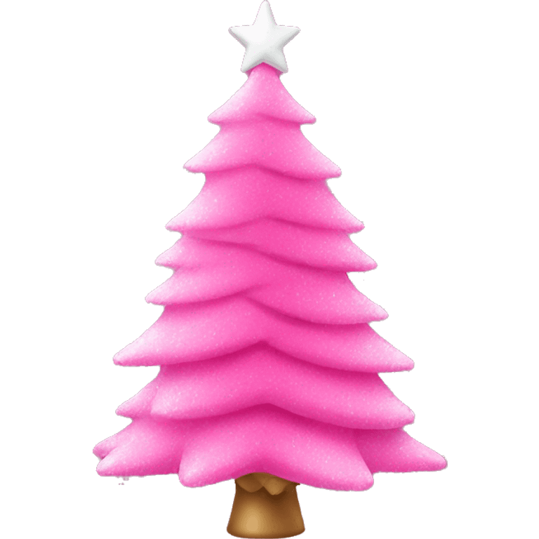 Pink Christmas tree emoji