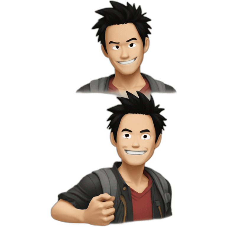 luffy with john cho emoji