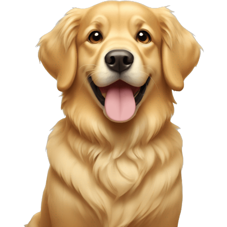 Cute golden retriever  emoji