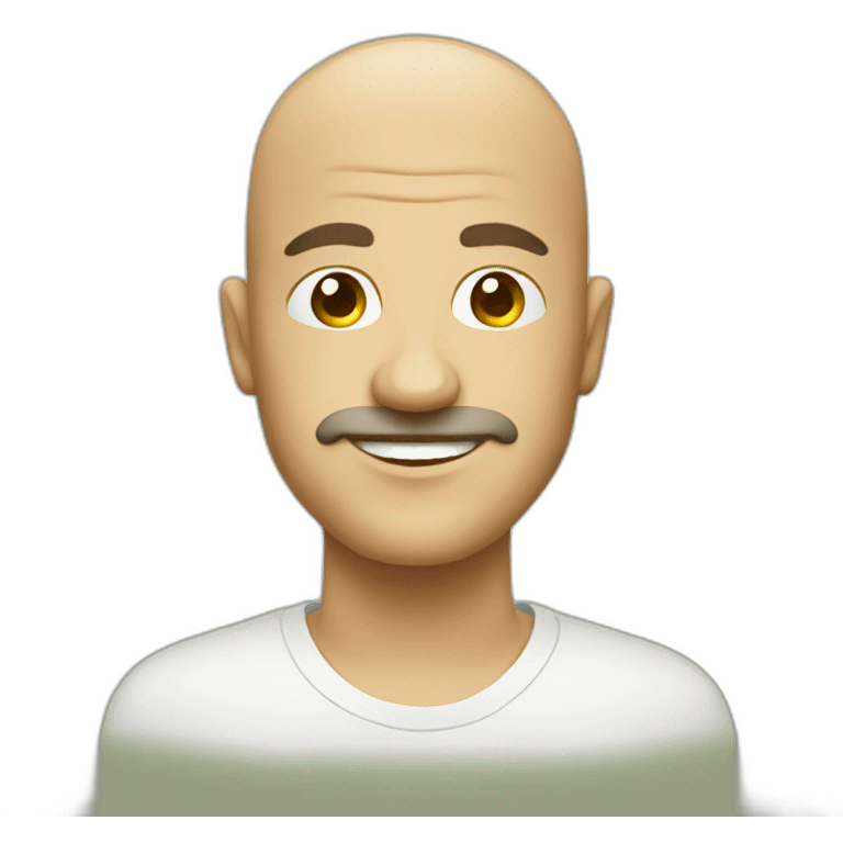 Bald man hemp emoji