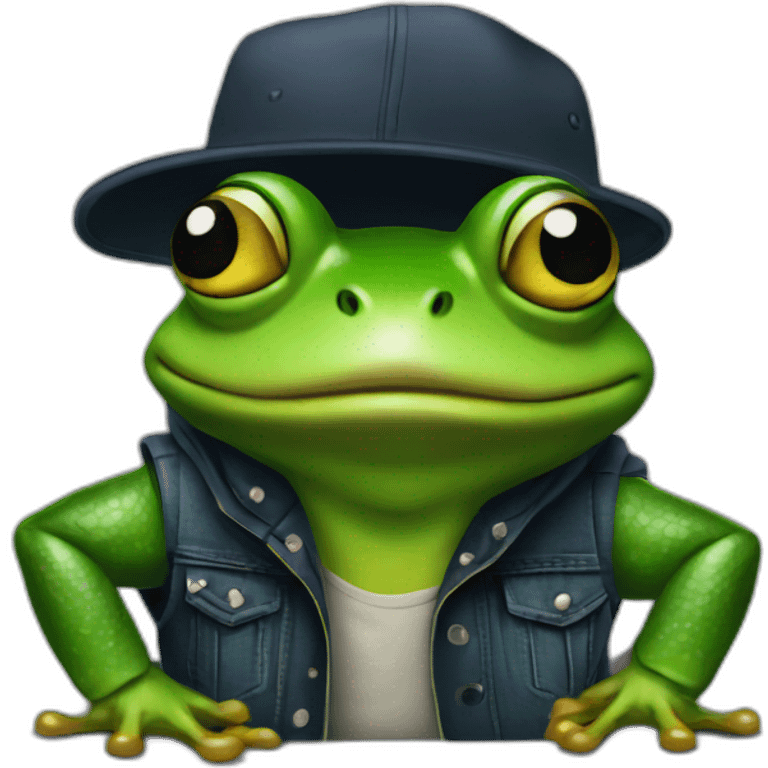 rapper frog emoji