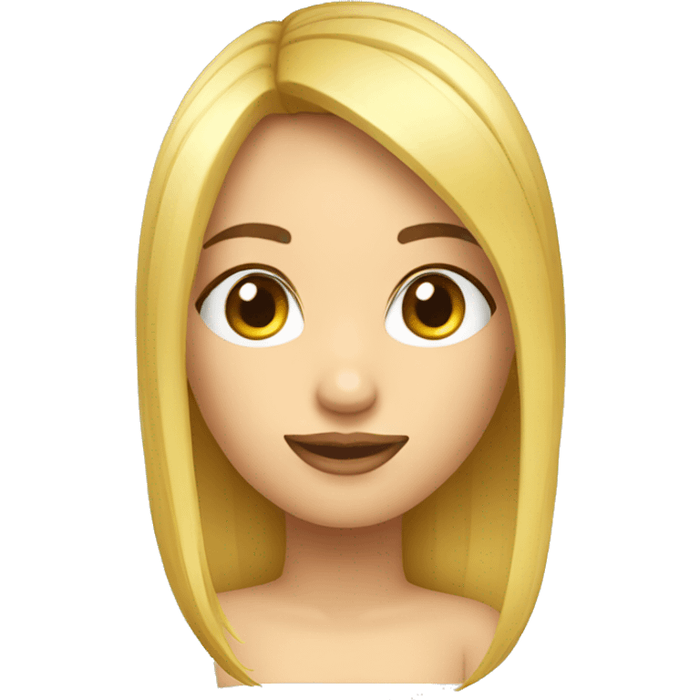 Chica Rubia con flequillo  emoji