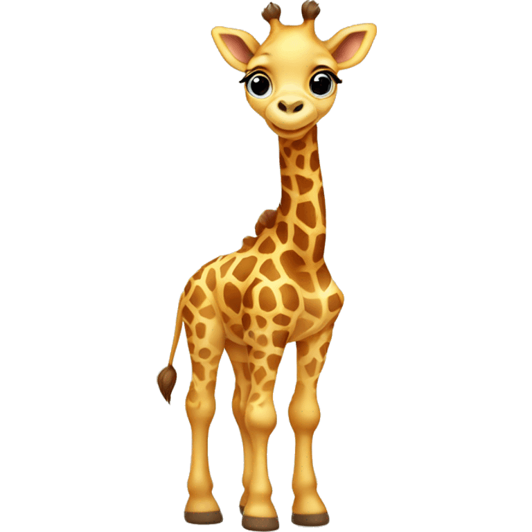 Baby giraffe standing  emoji