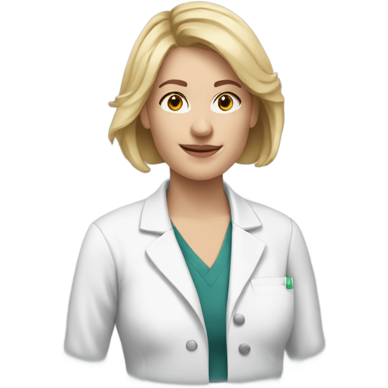 harvard physician white woman short blonde hair head, neck and upper chest emoji