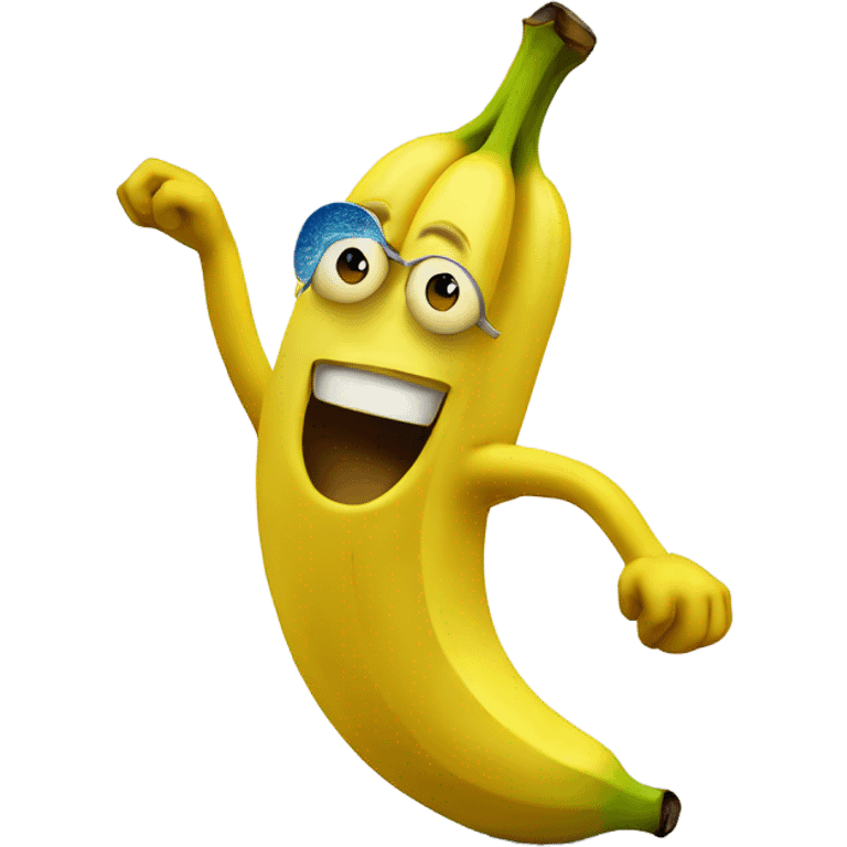 Banana doing the samba emoji