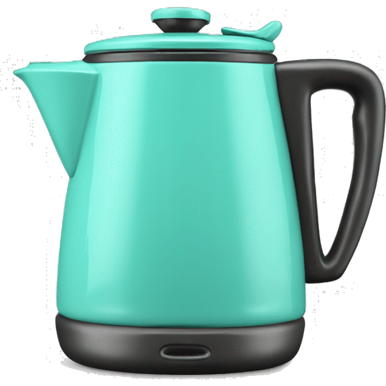 Realistic isolated tiffany blue camping coffee pot emoji