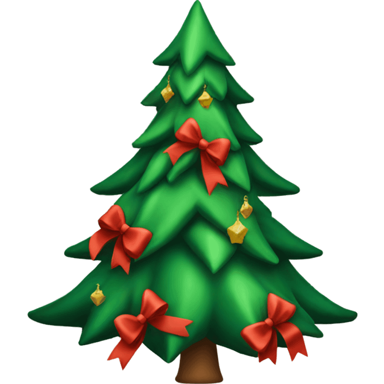 a Christmas tree with bows  emoji