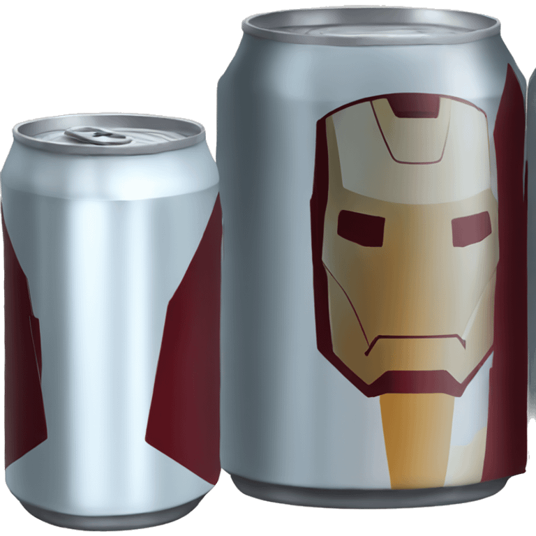 a can of a drink called iron man emoji