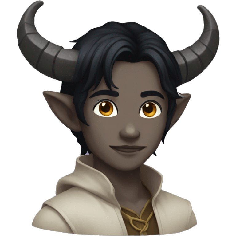 tiefling with black hair emoji