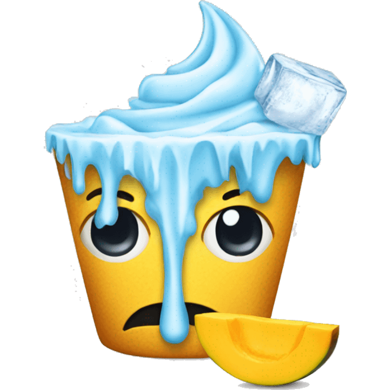 ice shaves with mango emoji