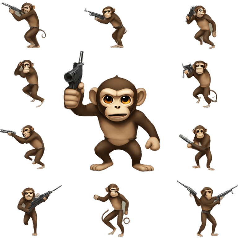 monkey going to war emoji