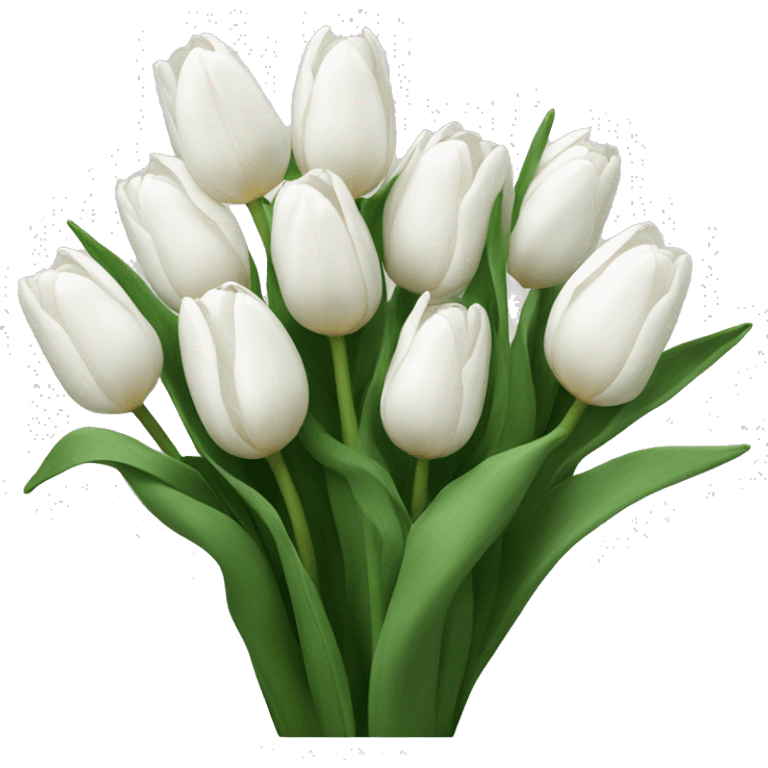 White tulips  emoji