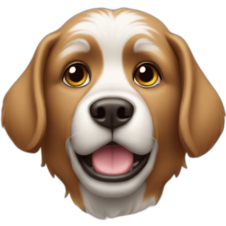 Un chien sur un singe emoji