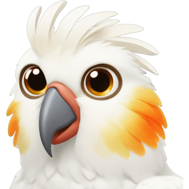 white cockatiel emoji