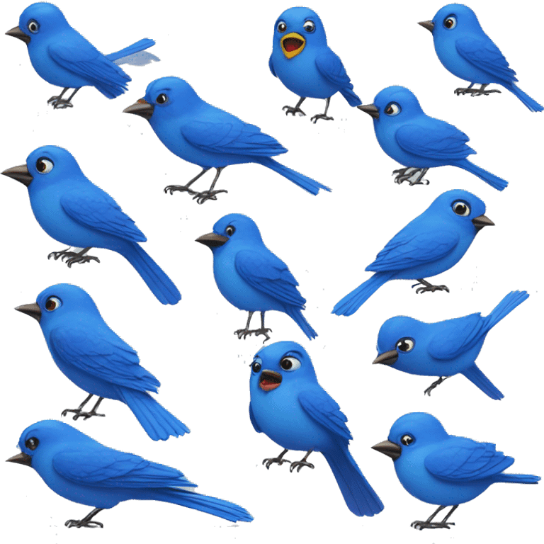 pixar blue birds emoji