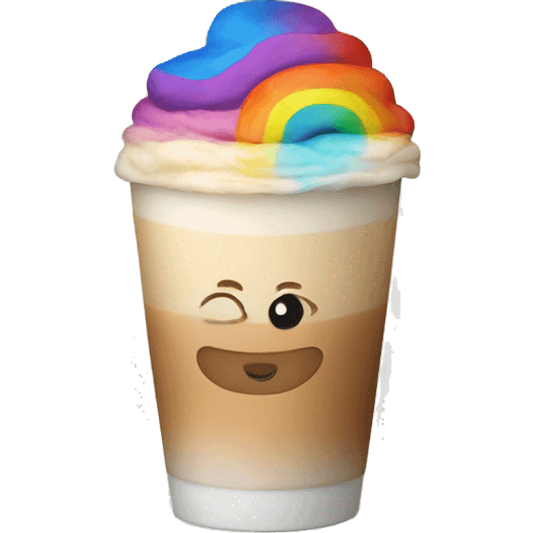 rainbow latte emoji